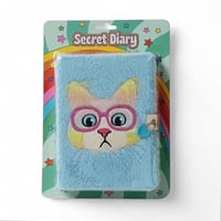 مفكرة سرية بغطاء فرو وتصميم قطة – مع قفل ومفتاح |...