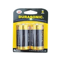بطاريات قلوية DURASONIC حجم D (LR20) – عبوة من 2 ب...