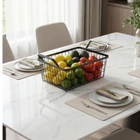 سلة فواكه معدنية بشكل مستطيل - AL-10477