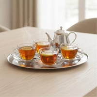 صحن تقديم ستيل بيضاوي - AL-7878