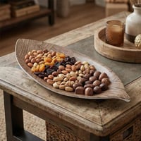 صحن تقديم ميلامين شكل ورقة شجر - 3- 11685-AL