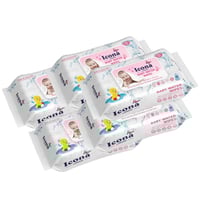 مناديل أطفال مبللة متعددة الألوان من اكونا - 80 ×...