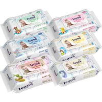 مناديل أطفال مبللة متعددة الألوان من اكونا - 80 ×...