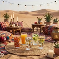 طقم كاسات زجاج رمضانية – 6 حبات × 250 مل - TM001H