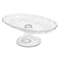 صحن تقديم زجاجي بيضاوي بقاعدة - WS 539