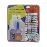 مجموعة ألوان أكريليك للرسم – 12 لون × 12 مل مع أدو...