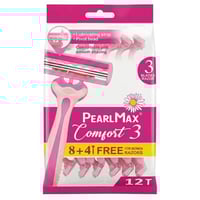 مكائن حلاقة نسائية 3 شفرات من بيرل ماكس – 12 قطع (...