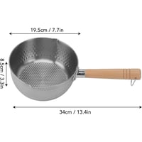 مقلاة الفولاذ بيد خشبي بنمط سداسي - AL-7967