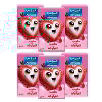 حليب بنكهة الفرولة من المراعي - 6 × 150 مل