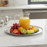 صحن تقديم ستيل بيضاوي - AL-7878