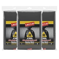 أكياس نفايات عالية السماكة من لايكي 30 جالون - 3 ش...
