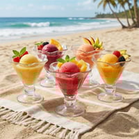 طقم كاسات حلى زجاج – 1 طقم × 6 حبات - XT-G2011-JW