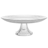 صحن تقديم زجاجي دائري بقاعدة - 2- AL-11292