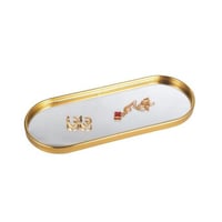 صينية زجاج اطار ذهبي -AL-8502-6