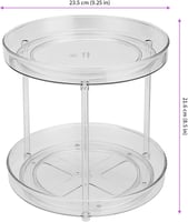 منظم دوّار شفاف – طبقتين دائريتين – بلاستيك - AL-8...