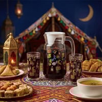 طقم جاك زجاج مع 4 كاسات رمضانية – 1 طقم - 42- R548