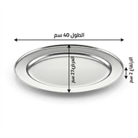 صحن تقديم ستيل بيضاوي - AL-7878