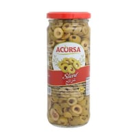 شرائح زيتون أخضر من أكورسا – 240 جم