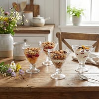 طقم كاسات حلى زجاج – 1 طقم × 6 حبات - XT-G2011-SW