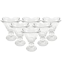 طقم كاسات حلى زجاج – 1 طقم × 6 حبات - XT-G2011-JW