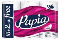 ورق حمام بابيا – نعومة ثلاثية عبوة ١٢ رول (١٠ + ٢...