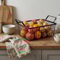 سلة فواكه معدنية بشكل مستطيل - AL-10477