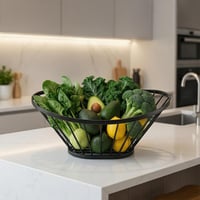 سلة فواكه معدنية بشكل بيضاوي - AL- 10452