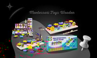 ألعاب مونتيسوري - ألعاب فرز وتكديس الأشكال الخشبية...