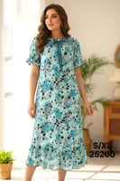 قميص نسائي استرتش ميدي S/XL 25260