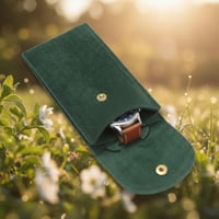 جراب حماية للساعة مخمل لون أخضر