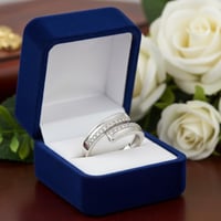 خاتم نسائي مزين بالزيراكون والكريستالات مصنوع من ا...