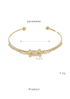 اسورة نسائية شكل وردة مطلية ذهب عيار 18 قيراط مودي...