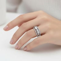 خاتم نسائي رقيق من الفضة 925 موديل RV104