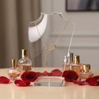 قلادة نسائية تصميم شكل مشبك مطلية ذهب عيار 18 قيرا...