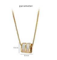 قلادة نسائية ستايل كوري مطلية بالذهب عيار 18 قيراط...