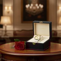 ساعة نسائية فاخرة فضي مطعم بالكريستالات ستايل أنيق...