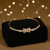 اسورة نسائية شكل وردة مطلية ذهب عيار 18 قيراط مودي...