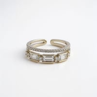 خاتم نسائي رقيق من الفضة 925 موديل RV104