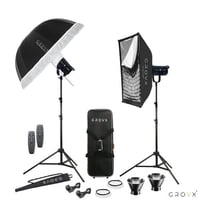 باكيج استديو إضاءة تصوير LED احترافي 600 واط ثنائي...