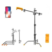 سي استاند ميني حامل جوال او اضاءة مع ذراع ستانلس س...