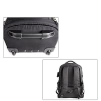 حقيبة كاميرا احترافية بعجلات كبيرة للعدسات واللابت...