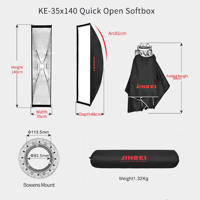 ستريب سوفت بوكس Jinbei KE-35x140 | قابل للطي مع قر...