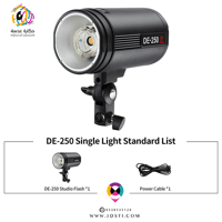 باكيج ضوء فلاش تصوير JINBEI DE-250 استوديو 500W لل...