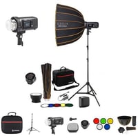 مجموعة فلاش تصوير استوديو لاسلكي 400 واط مع ديب سو...