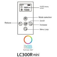 إضاءة تصوير RGB LED محمولة ببطارية – GROVX LC 300...