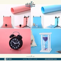 خلفيات تصوير منتجات PVC ملونة (9 ألوان) مع أستاند...