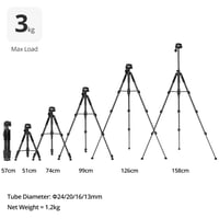 ترايبود كاميرا احترافي AMBITFUL GM150 مع حقيبة – ح...