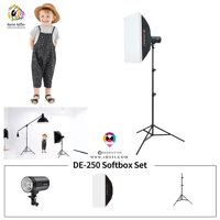 باكيج ضوء فلاش تصوير JINBEI DE-250 استوديو 500W لل...