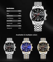 ساعة رجالية رسمية ماركة CRRJU موديل 2301