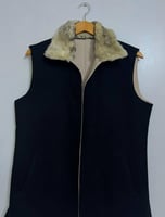 سديري دبل فيس اسود مع بيج